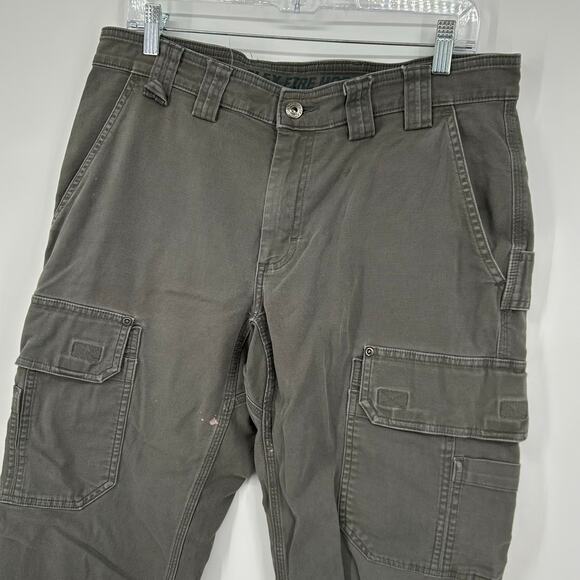Men's Grey/Green Duluth Trading Co Flex Fire Hose Standard Fit Cargo Pants 34x28 - Picture 3 of 11